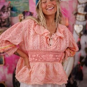 🌸 NWT MAGNOLIA PEARL ROSE POMPADOUR BLOUSE🌸